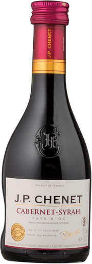 Вино J. P. Chenet Cabernet-Syrah Pays d'Oc IGP  Ж. П. Шене Каберне-Сира 187 мл