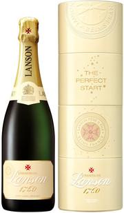 Шампанское Lanson Ivory Label Demi-Sec gift box Twist Pack  Лансон Айвори Лейбл Деми-Сек в подарочной коробке Твист Пак 750 мл