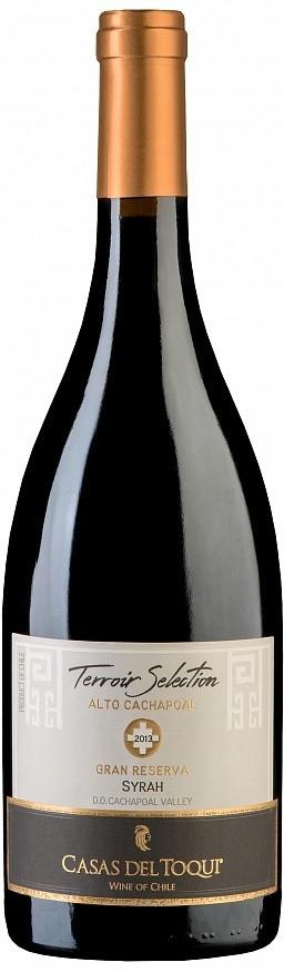 Вино Casas del Toqui, "Terroir Selection" Gran Reserva Syrah, Cachapoal Valley DO, 2013/Вино Казас дель Токи, "Терруар Селекшн" Гран Резерва Сира, 2013, 0,75