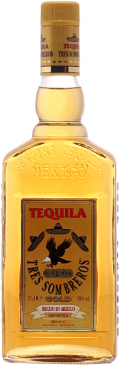 Текила Tres Sombreros Tequila Gold  700 мл