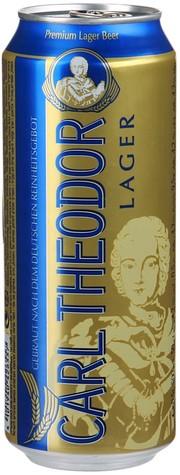 Пиво Carl Theodor Lager in can Карл Теодор Лагер в жестяной банке 500 мл