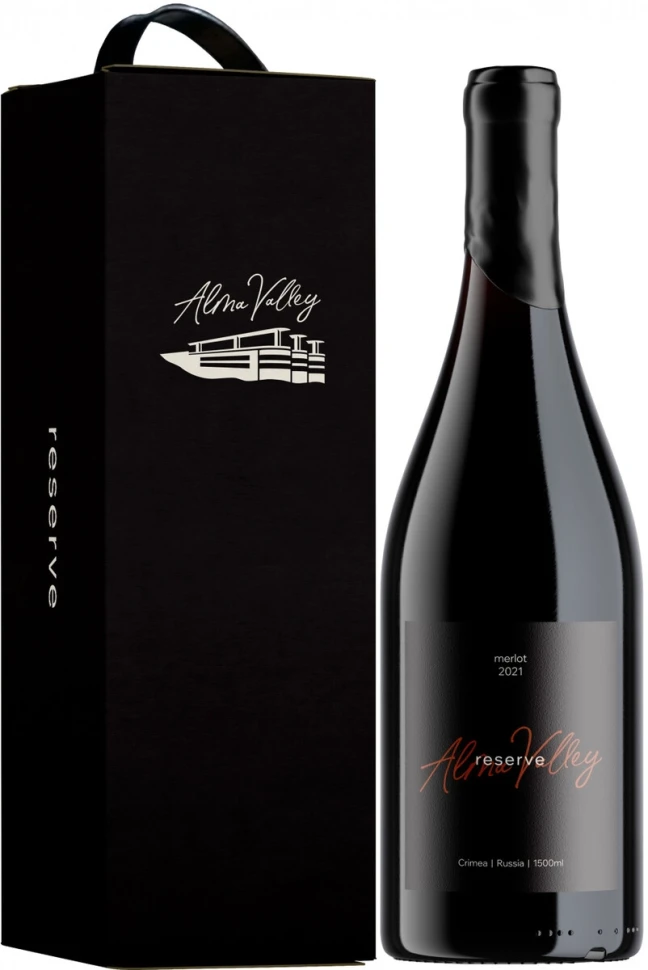 Вино Альма Валлей Мерло Резерв T-BOX 1500 мл 
