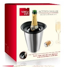 Охладительная рубашка VacuVin RI Champagne Cooler Elegant Stainless Steel B для шампанских вин емкостью 0,75л, материал: нержавеющая сталь