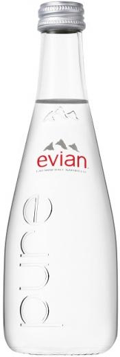 Вода  Evian  Still  Glass Эвиан  негазированная  в стеклянной бутылке 330 мл