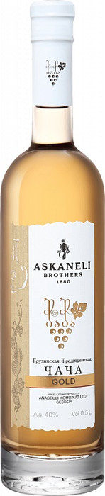 Водка Askaneli Brothers Gold Chacha  Братья Асканели Голд Чача 700 мл