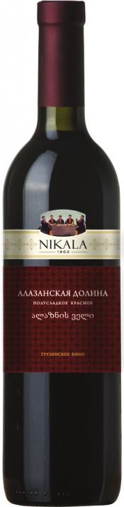 Вино Badagoni Nikala 1862  Alazani Valley  red semi-sweet  Никала 1862  Алазанская Долина  750 мл