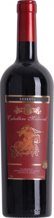 Вино  Caballero Medieval Reserva, Valdepenas DO  Кабальеро Медьеваль Ресерва  сухое красное 750 мл