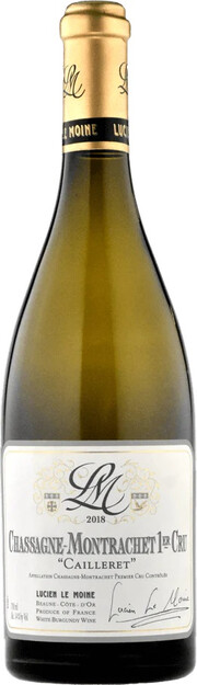 Вино Lucien Le Moine Chassagne-Montrachet Premier Cru Cailleret AOC Люсьен Ле Муан Шассань-Монраше Премье Крю Кайере 2018 750 мл