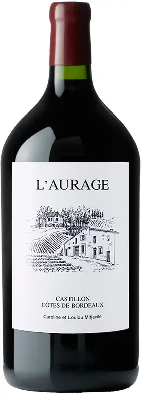 Вино L'Aurage Castillon Cotes de Bordeaux 2021 3 л