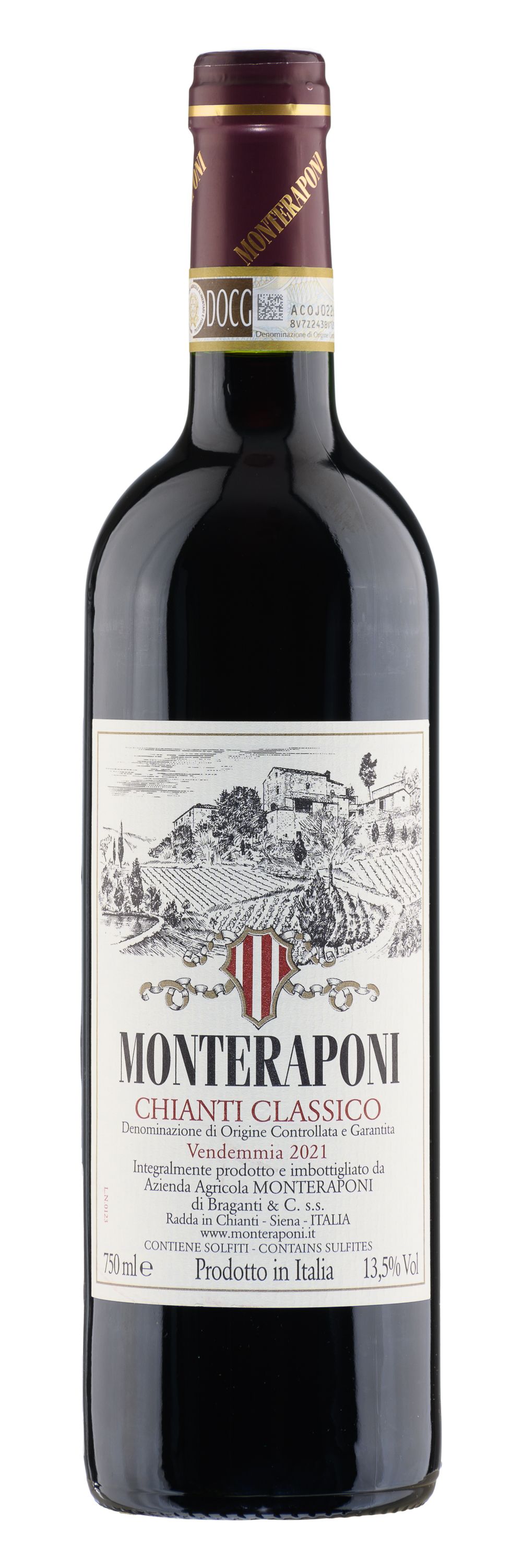 Вино Monteraponi Chianti Classico DOCG  2021  750 ml