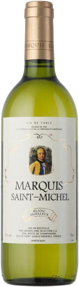 Вино Marquis Saint-Michel sec Blanc Маркиз Сент-Мишель белое сухое 750 мл