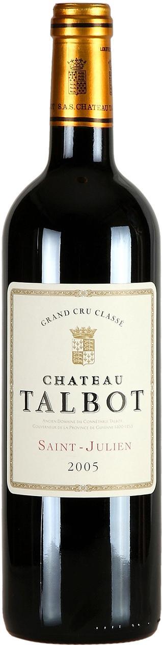 Вино Chateau Talbot St-Julien AOC 4-me Grand Cru Classe  2005 750 мл