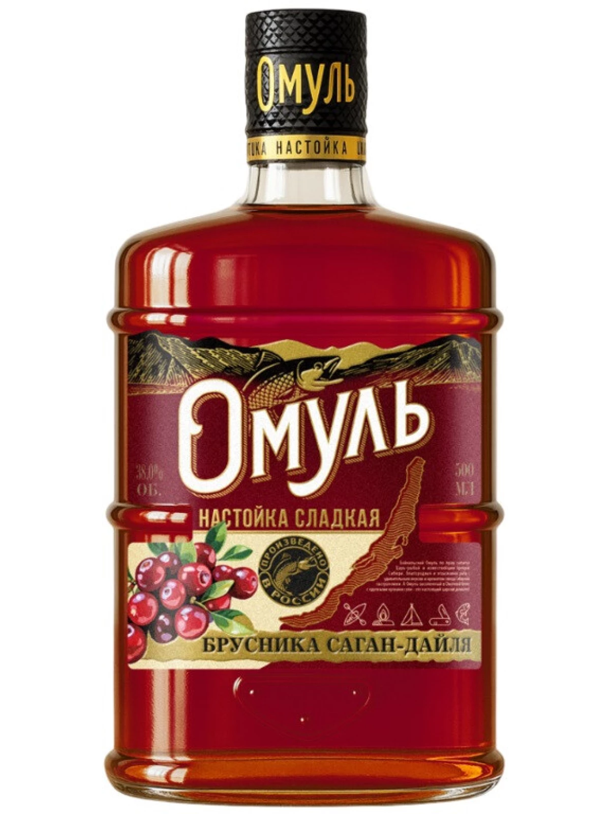 Настойка горькая Омуль Брусника Саган-Дайля  500 мл