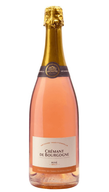 ИГРИСТОЕ ВИНО  TERRES SECRETES CREMANT DE BOURGOGNE AOC BRUT ROSE  2019 750 мл