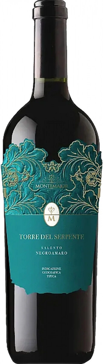 Вино Montemajor SALENTO NEGROAMARO TORRE DEL SERPENTE 2020 750 мл 12%