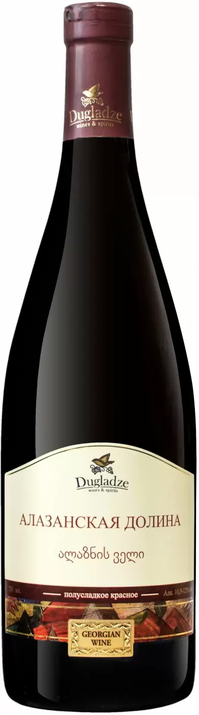 Вино Dugladze Alazani Valley Red Semi-Sweet 750 мл