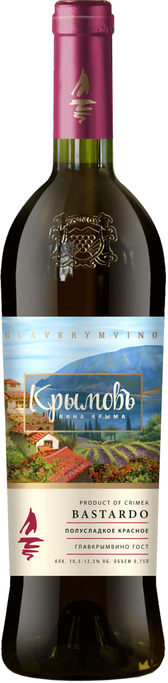 Вино столовое Т.М. КРЫМОВЪ Бастардо 750 мл