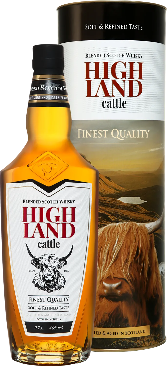 Виски Highland Cattle Blended Scotch Whisky gift box 700 мл