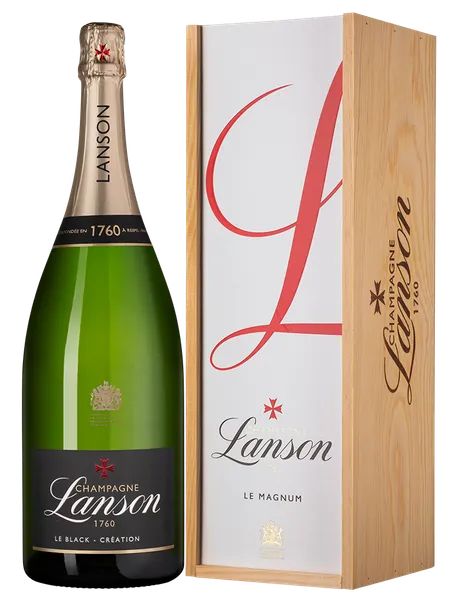 Шампанское Lanson Le Black Création  Brut в подарочной коробке 1500 мл 12,5%