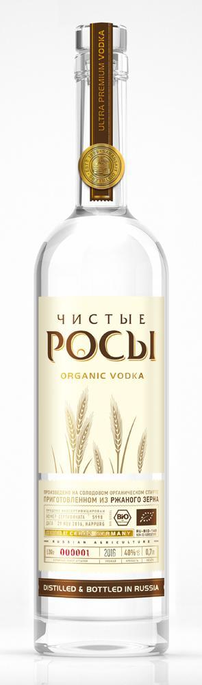 Органик-водка Чистые Росы из ржаного зерна 500 мл