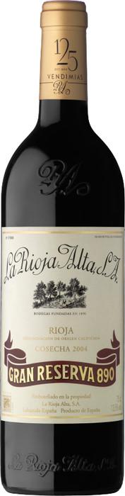 Вино La Rioja Alta Gran Reserva 890 Rioja DOC Гран Резерва 890 2005 750 мл