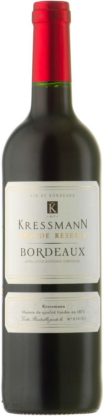 Вино Kressmann Grande Reserve  Bordeaux Rouge AOC  Крессманн Гранд Резерв Бордо Руж 2014 750 мл