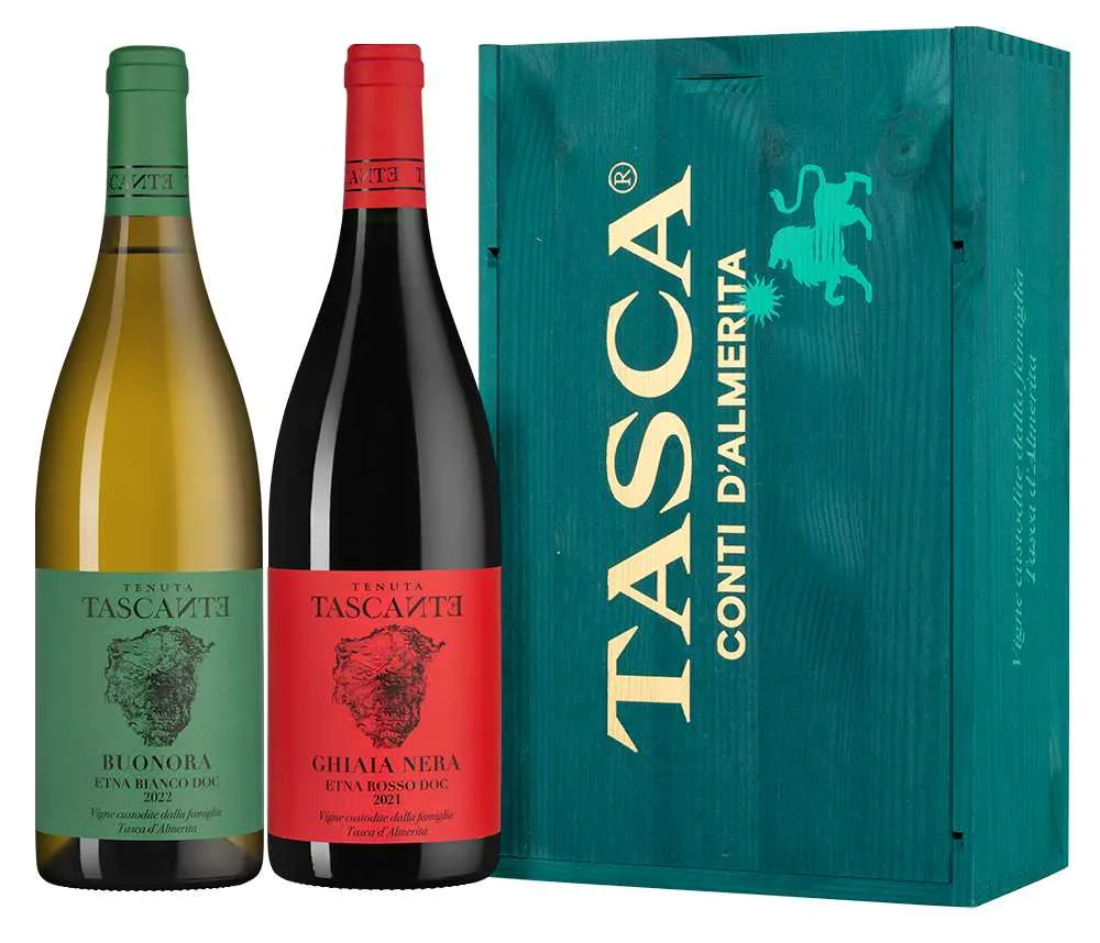 Набор вин Conte Tasca d'Almerita: Tascante Ghiaia Nera & Tenuta Tascante Buonora gift box  750 мл