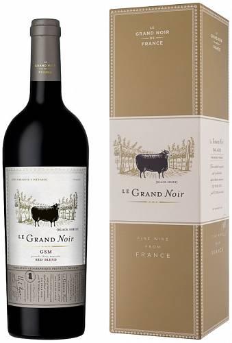 Набор Le Grand Noir  GSM gift in box  Ле Гран Нуар Гренаш Шираз Мурведр в подарочной упаковке 2016 750 мл