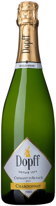 Игристое вино Dopff au Moulin Chardonnay Extra  Brut  Cremant d'Alsace   2020 750 мл  12%