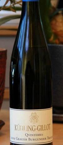 Вино Kuhling-Gillot Qvinterra Grauburgunder Trocken Rheinhessen Кюлинг-Гилот Квинтера Граубургундер Трокен Рейнхессен 2018 750 мл