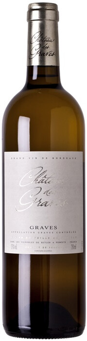 Вино  Chateau des Graves  Blanc  Graves AOC  Шато де Грав  Блан  2020 750 мл 12,5%