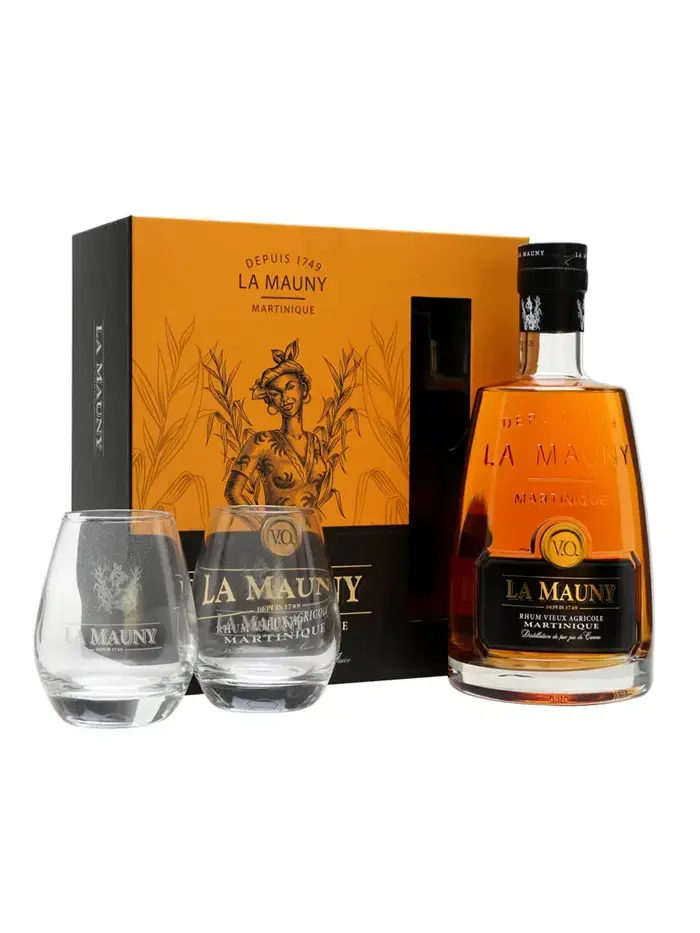 Ром La Mauny Vieux Agricole VO, gift box with 2 glasses  700мл 40%