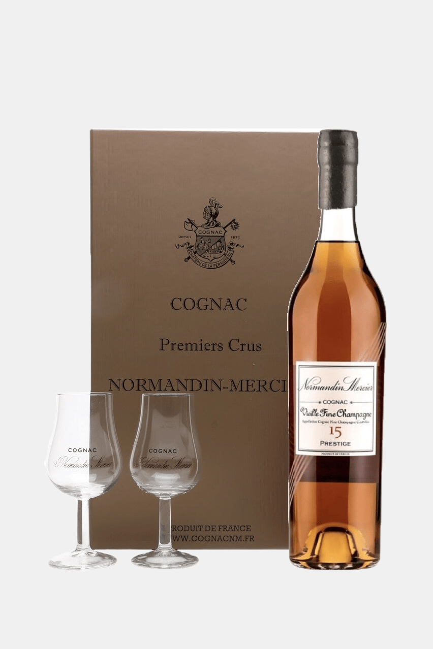 Коньяк Normandin-Mercier Prestige  Vieille Fine Champagne AOC 2 glass gift box 700 мл