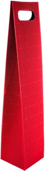 Подарочная упаковка Scotton Sacchetto Seta Rosso  for 1 bottle Cut-out Handle  Скоттон  Саккетто Сета Россо  на 1 бутылку  с прорезной ручкой
