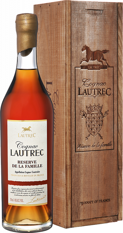 Коньяк Godet Cognac Lautrec Reserve de la famille wooden box 2012 700 мл