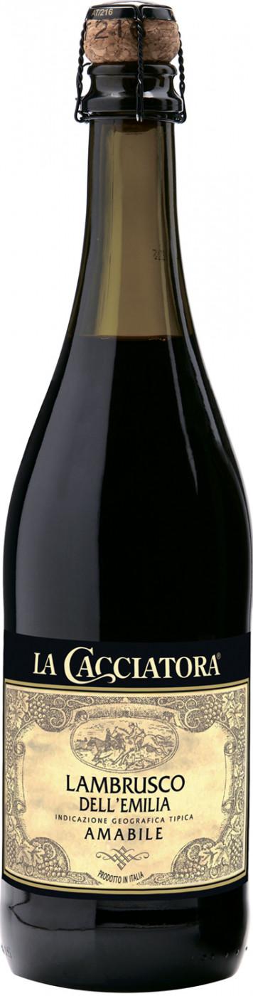 Вино Игристое La Cacciatora  Lambrusco dell'Emilia IGT Rosso   750мл