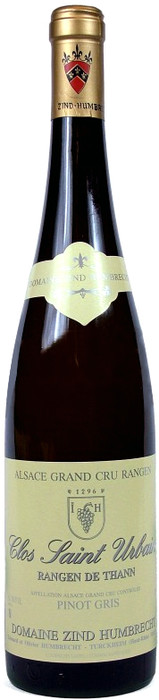 Вино Zind-Humbrecht Pinot Gris Rangen de Thann Clos Saint Urbain AOC Зинд-Умбрехт  Пино Гри Кло Сент Урбен Ранген де Танн Гран Крю  2010 750 мл
