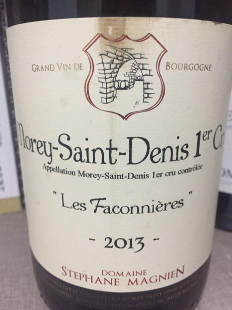 Вино Domaine Stephane Magnien  Morey-Saint-Denis Premier Cru Les Faconnieres   2013  750 мл 13,5%