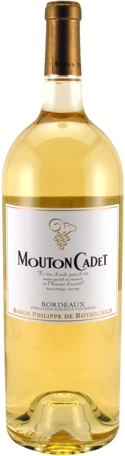 Вино "Mouton Cadet", Bordeaux AOC Blanc, "Мутон Каде" Блан, 2011, 1.5 л