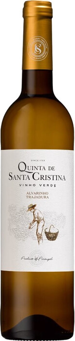Вино   Quinta de Santa Cristina  Alvarinho-Trajadura Vinho Verde DOC Кинта де Санта Кристина  Алвариньо-Тражадура белое сухое  750 мл  13 %