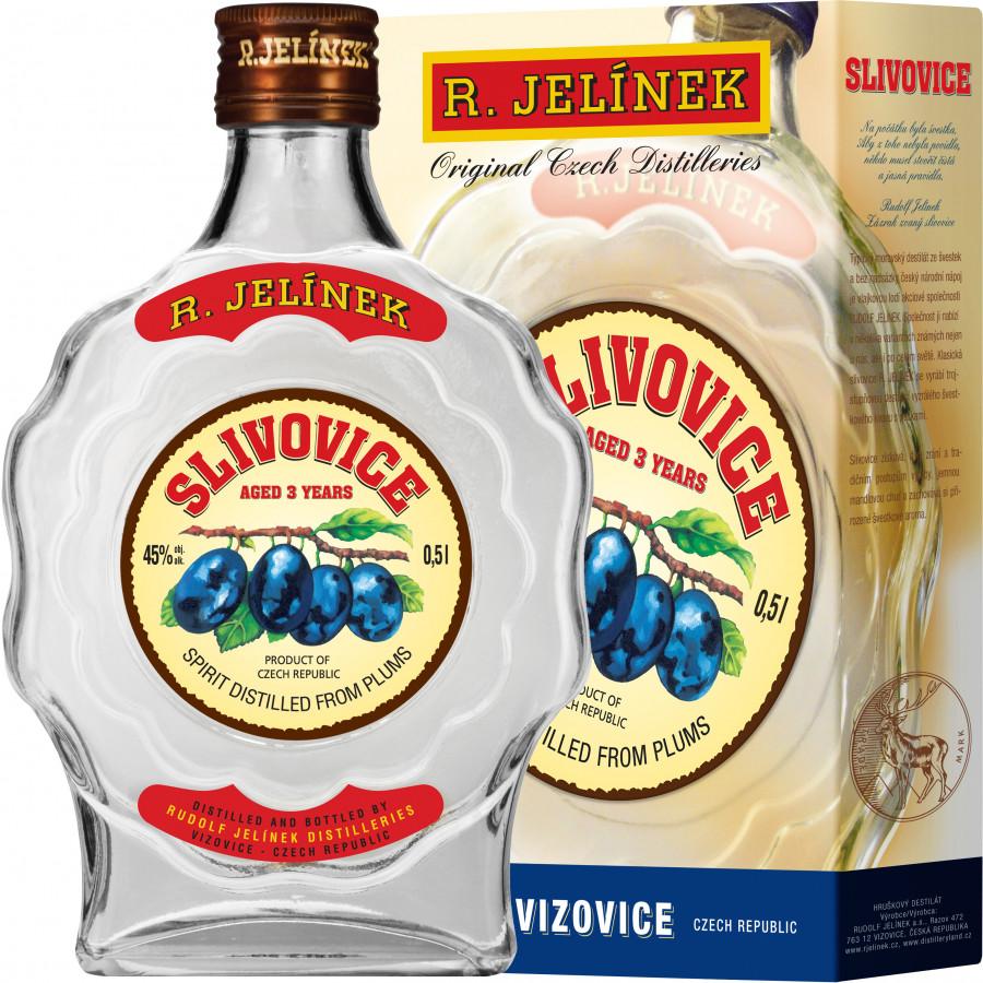 Бренди  R. Jelinek  Slivovitz Bila  Рудольф Елинек   Сливовица Белая  в п/у 500 мл