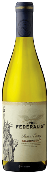 Вино  The  Federalist Chardonnay Mendocino County   2022  750 мл