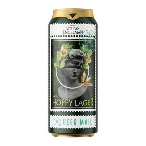 Пиво Volfas Engelman Hoppy Lager  ПИВО ВОЛЬФАС ЭНГЕЛЬМАН ХОППИ ЛАГЕР  ж/б 500 мл