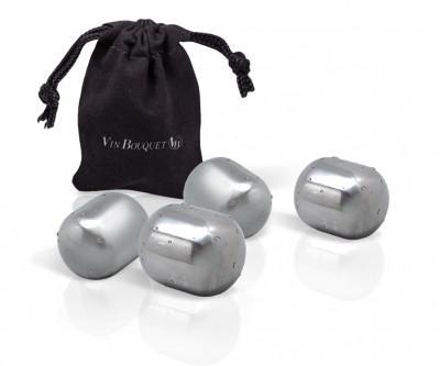 Набор из 4 закругленных металлических камней для виски с гелем, Vin Bouquet Metal Ice Round Rocks