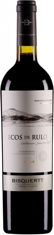 Вино Bisquertt  Ecos de Rulo  Carmenere Экос де Руло  Карменере  2012 750 мл