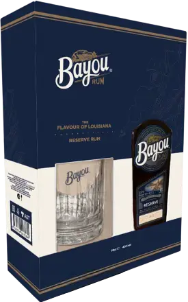 Ром Bayou Reserve gift box with glass  700 мл