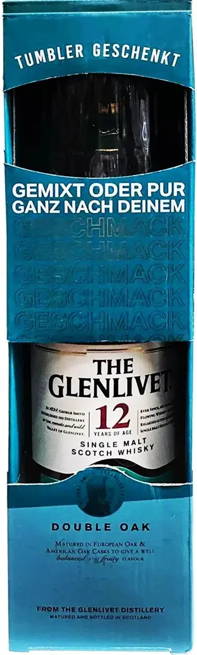 Виски  The Glenlivet 12 Years Old, gift box with glass  700 мл  40 %