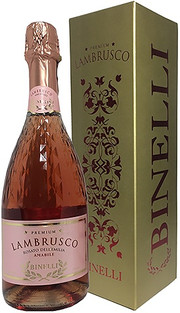 Игристое вино Binelli Premium Lambrusco Rosato Dell’Emilia IGT gift in box  750 мл