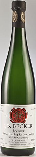 Вино J.B. Becker Riesling Kabinett trocken Wallufer Walkenberg Qualitätswein mit Prädikat white  2008