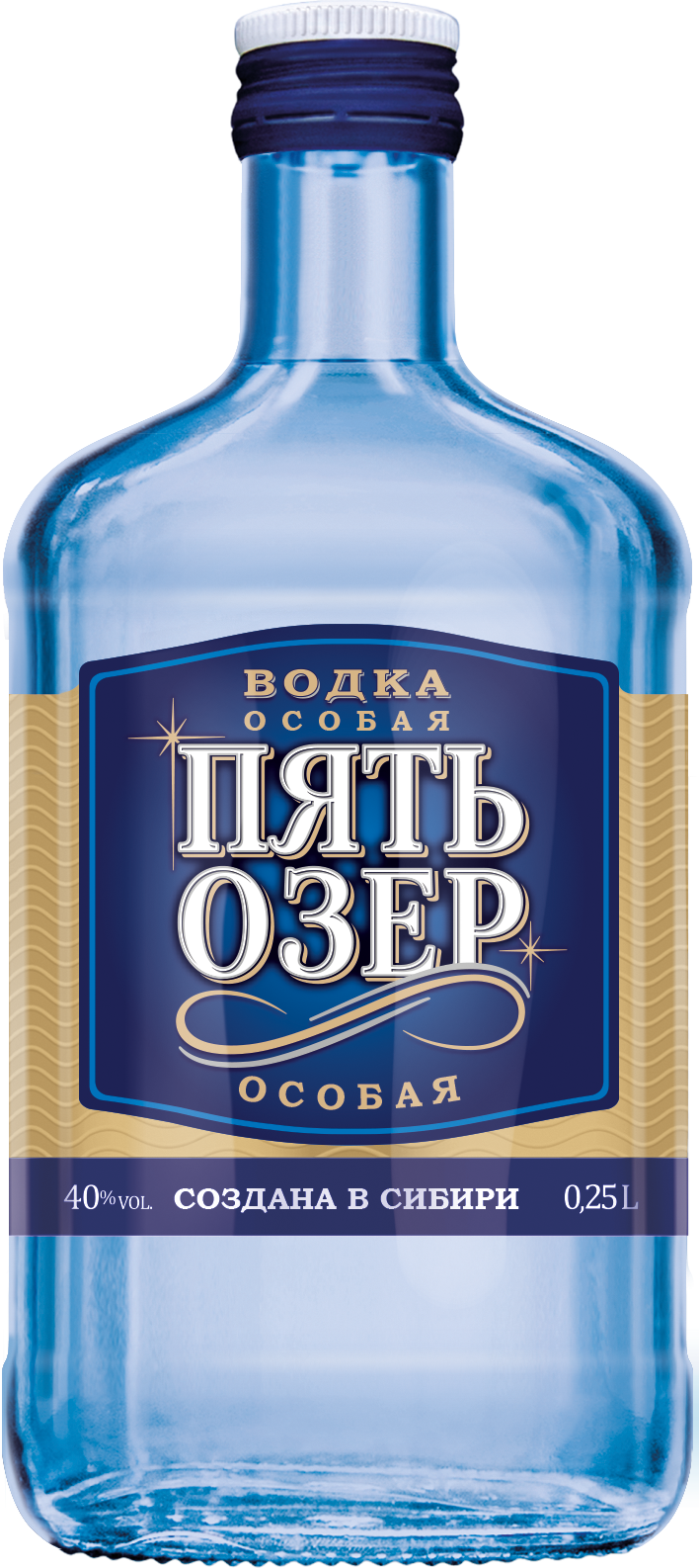Водка Пять Озер Особая фляга 250 мл